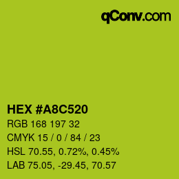 Color code: HEX #A8C520 | qconv.com