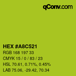 カラーコード: HEX #A8C521 | qconv.com