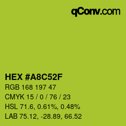 颜色代码: HEX #A8C52F | qconv.com