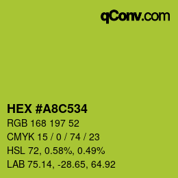 颜色代码: HEX #A8C534 | qconv.com