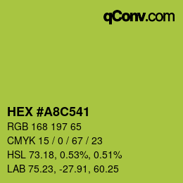 カラーコード: HEX #A8C541 | qconv.com