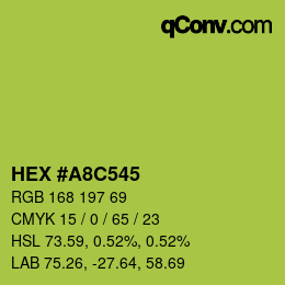 Color code: HEX #A8C545 | qconv.com