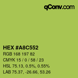Color code: HEX #A8C552 | qconv.com