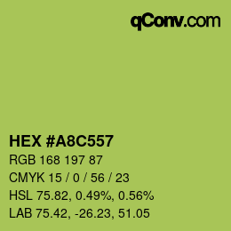 Color code: HEX #A8C557 | qconv.com
