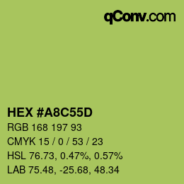 カラーコード: HEX #A8C55D | qconv.com