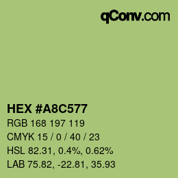 カラーコード: HEX #A8C577 | qconv.com