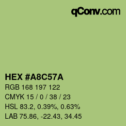 颜色代码: HEX #A8C57A | qconv.com