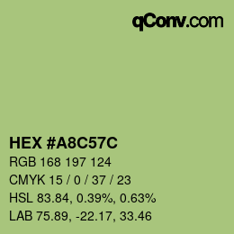 Color code: HEX #A8C57C | qconv.com