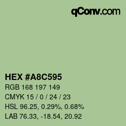 Color code: HEX #A8C595 | qconv.com