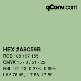 カラーコード: HEX #A8C59B | qconv.com