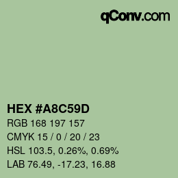 Color code: HEX #A8C59D | qconv.com