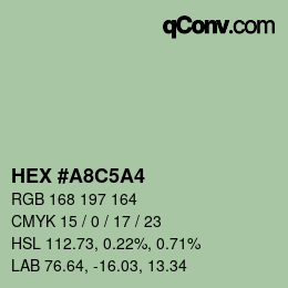Color code: HEX #A8C5A4 | qconv.com