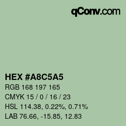 Color code: HEX #A8C5A5 | qconv.com