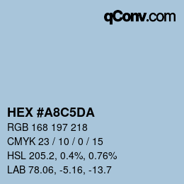 Color code: HEX #A8C5DA | qconv.com