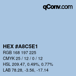 Color code: HEX #A8C5E1 | qconv.com