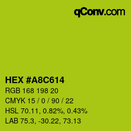 Color code: HEX #A8C614 | qconv.com
