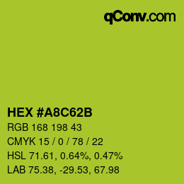 カラーコード: HEX #A8C62B | qconv.com
