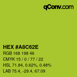 カラーコード: HEX #A8C62E | qconv.com