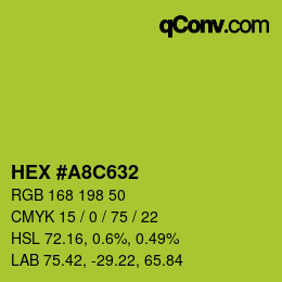 カラーコード: HEX #A8C632 | qconv.com