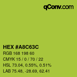Color code: HEX #A8C63C | qconv.com