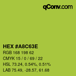 カラーコード: HEX #A8C63E | qconv.com