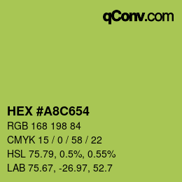 Color code: HEX #A8C654 | qconv.com