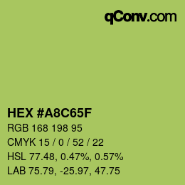 カラーコード: HEX #A8C65F | qconv.com