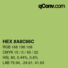 Color code: HEX #A8C66C | qconv.com