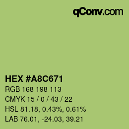 カラーコード: HEX #A8C671 | qconv.com