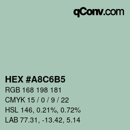 Farbcode: HEX #A8C6B5 | qconv.com