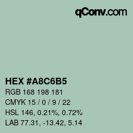 Color code: HEX #A8C6B5 | qconv.com