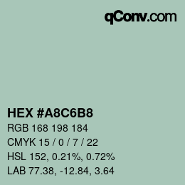 Color code: HEX #A8C6B8 | qconv.com