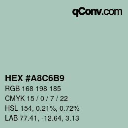 Color code: HEX #A8C6B9 | qconv.com