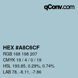 Color code: HEX #A8C6CF | qconv.com