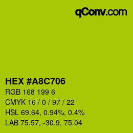 カラーコード: HEX #A8C706 | qconv.com