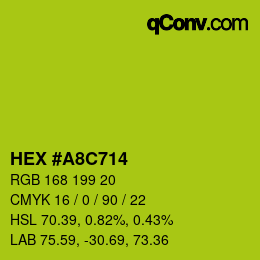 Color code: HEX #A8C714 | qconv.com