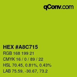 Color code: HEX #A8C715 | qconv.com