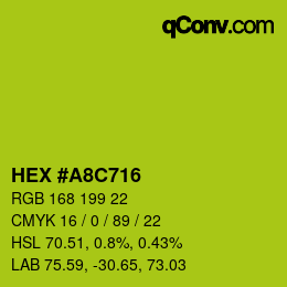 カラーコード: HEX #A8C716 | qconv.com