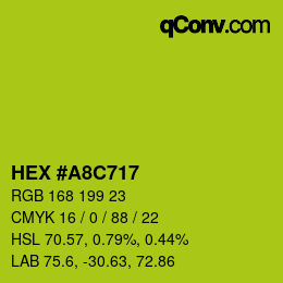 颜色代码: HEX #A8C717 | qconv.com