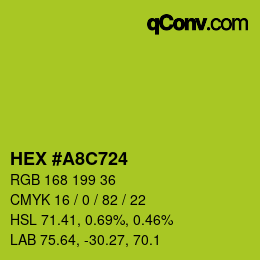 Color code: HEX #A8C724 | qconv.com