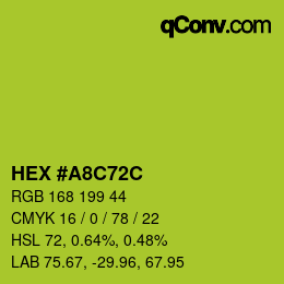 カラーコード: HEX #A8C72C | qconv.com