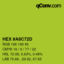 カラーコード: HEX #A8C72D | qconv.com