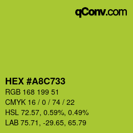 カラーコード: HEX #A8C733 | qconv.com
