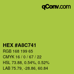 Color code: HEX #A8C741 | qconv.com