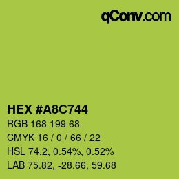 カラーコード: HEX #A8C744 | qconv.com
