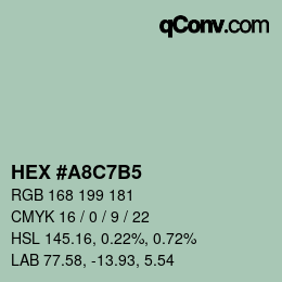 Color code: HEX #A8C7B5 | qconv.com