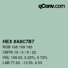 Color code: HEX #A8C7B7 | qconv.com