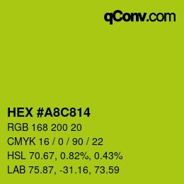 Color code: HEX #A8C814 | qconv.com