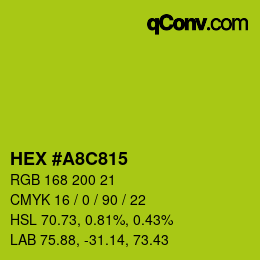 Farbcode: HEX #A8C815 | qconv.com