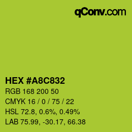カラーコード: HEX #A8C832 | qconv.com